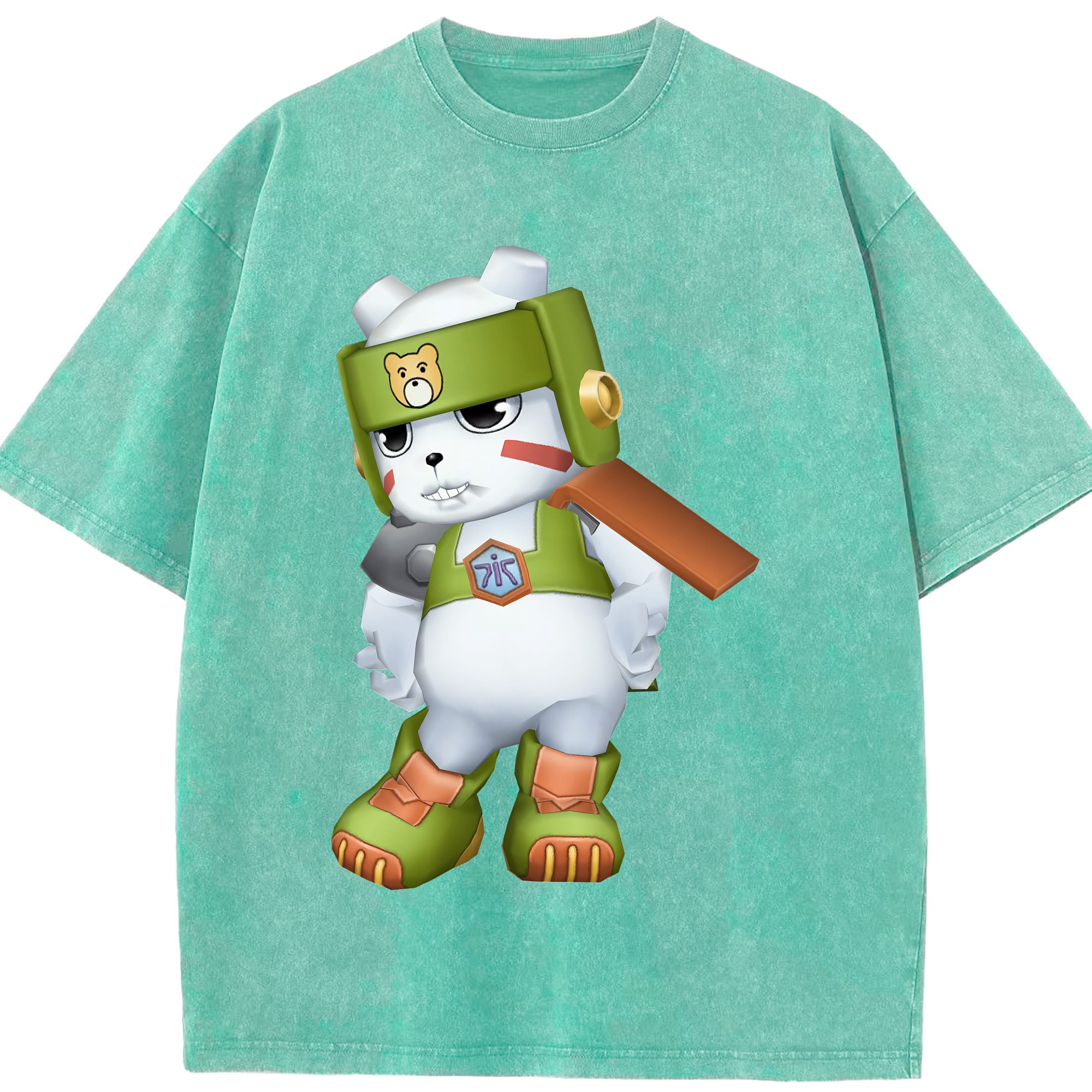 （画像用） Digimon デジタルモンスター/デジモン 綿100% ヴィンテージ風 半袖Tシャツ（フロントプリント）